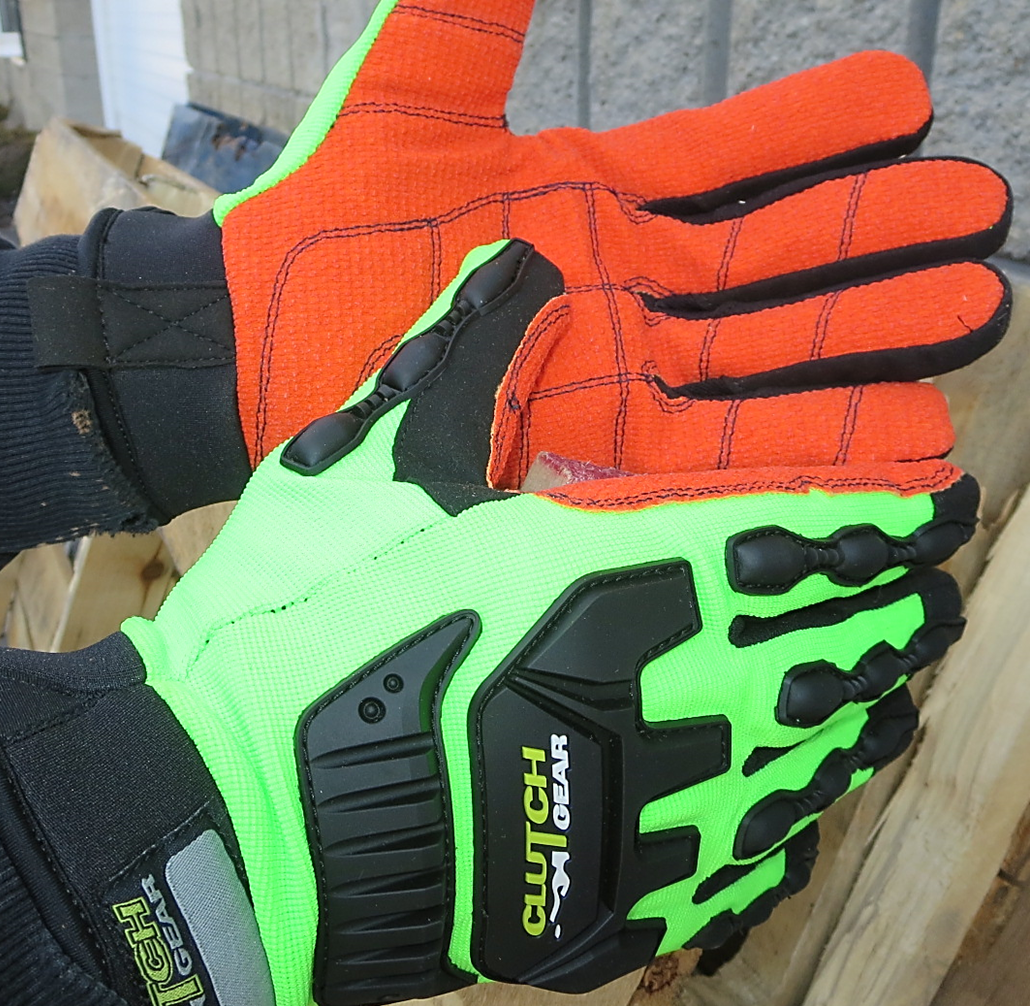 MXVSBA- Superior Glove® Clutch Gear® Anti-Impact Puncture & Cut Resistant Oilfield Work Glove with red Armortex® Palms