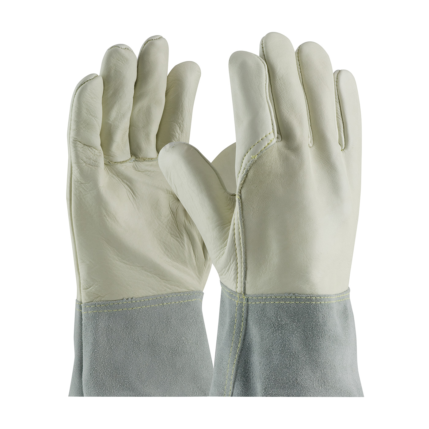 #75-2022 PIP® Top Grain  Cowhide Leather Mig Tig Welder's Gloves with Split Leather Band Top and Kevlar® Stitching