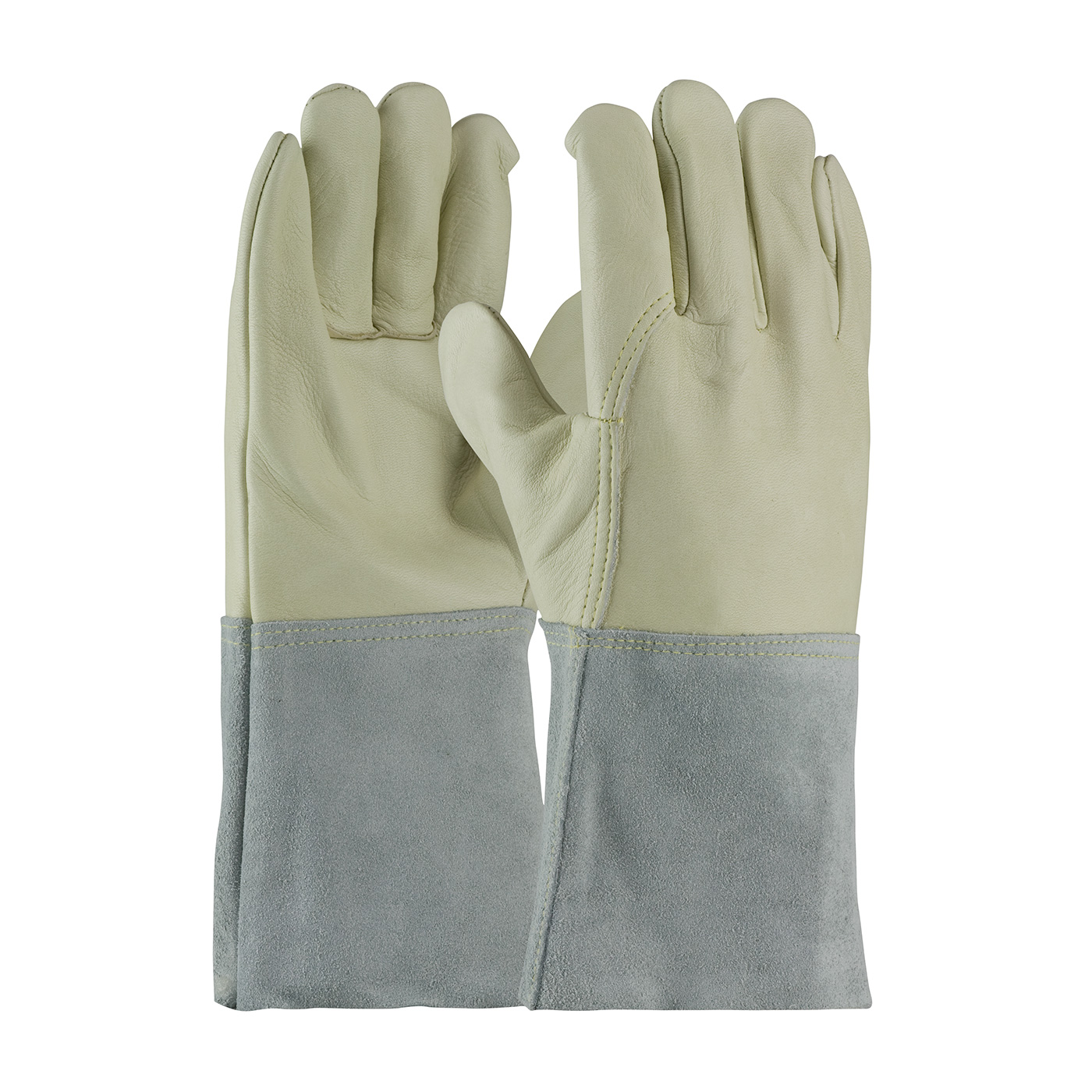 #75-2022 PIP® Top Grain  Cowhide Leather Mig Tig Welder's Gloves with Leather Band Top and Kevlar® Stitching