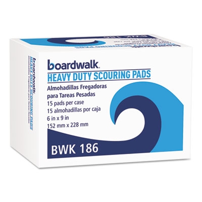 186 Boardwalk Heavy Duty 6` x 9` Green Heavy Duty Scour Pad