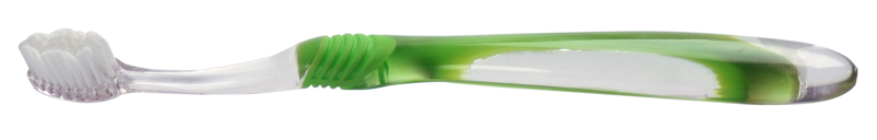 #ORA16905B OraBrite® Compact Head Clear Handle Adult Toothbrushes with Tapered Wave Cut Bristles