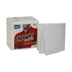 29215 GP PRO Brawny® Professional A400 Disposable Cleaning Towel, 1/4-Fold, White
