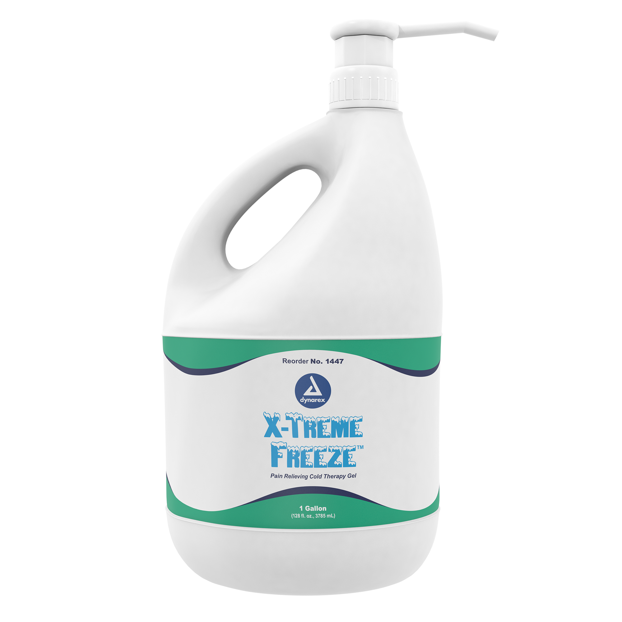 1447 Dynarex X-Treme Freeze Pain Relieving Cold Therapy Gel - 1-gallon pump bottle
