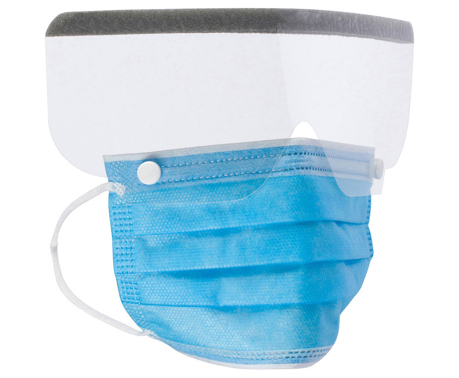 5194  AlphaProTech® Critical Cover® Combo® Disposable Level 3 Ear Loop Facemasks w/ Snap Shield