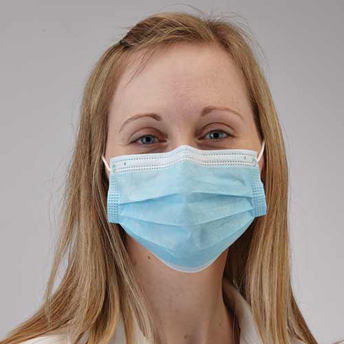 Disposable 3-Ply Blue Pleated General Purpose Ear-Loop Face Masks