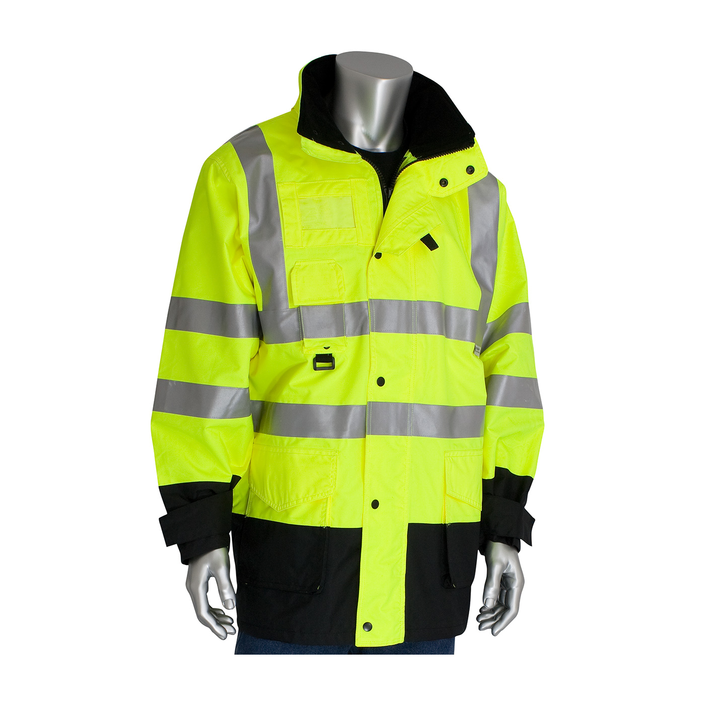 343-1756 PIP® Class 3 ANSI Type R 7-in-1 All Conditions Coats -  Hi-Vis Yellow