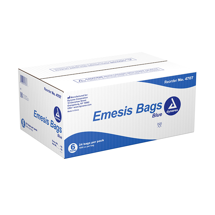 Dynarex® Single-Use Emesis Bags, Blue (144ct)