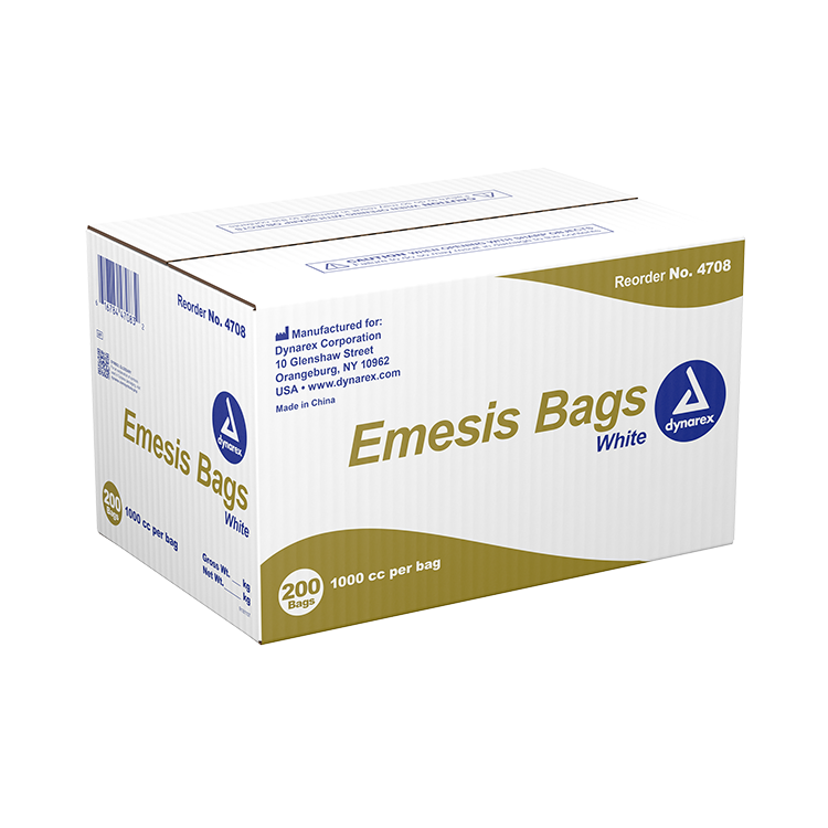 Dynarex® Single-Use Emesis Bags, White (200ct)