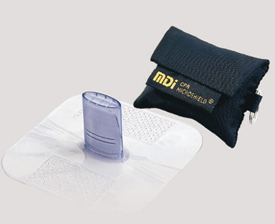 #70-190 MDI® CPR Microshield® MicroKey™ Emergency Rescue Breather In Black Nylon Case w/ Keyring