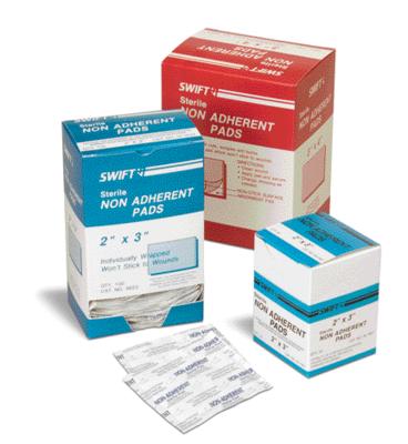 Swift First Aid 2` X 3` Sterile Non-Adherent Gauze Pad 