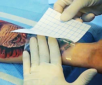 Dynarex® View Guard® Transparent Adhesive Tattoo Bandage Sheets - 4` x 4-3/4`