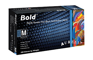 7399 Aurelia® Bold® Black Nitrile Powder-Free Exam Gloves