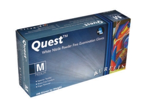 Aurelia® Quest™ Disposable Powder-Free Nitrile Exam Gloves, White