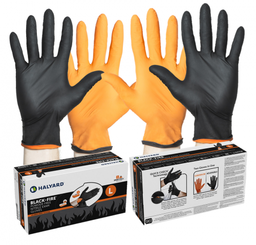 Halyard® Black-Fire Nitrile Exam Gloves