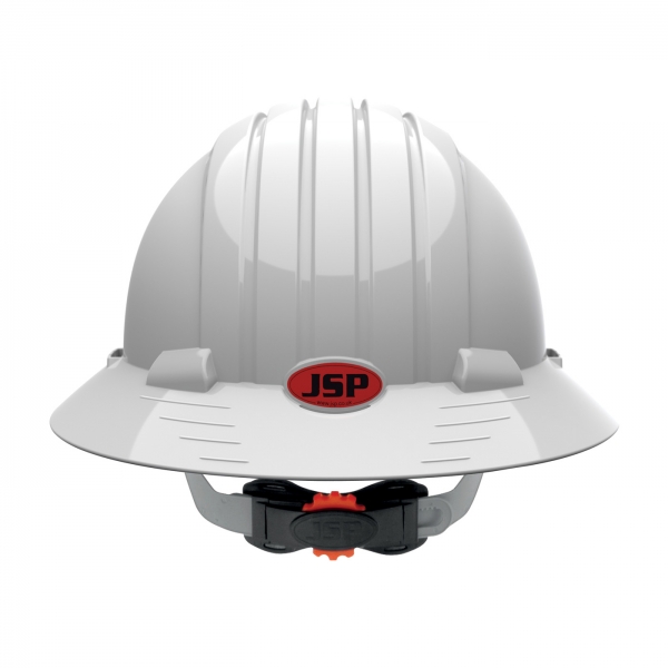 280-EV6161 PIP® JSP® Evolution® Deluxe 6161 Full Brim Hard Hat with HDPE Shell, 6-Point Polyester Suspension and Wheel Ratchet Adjustment