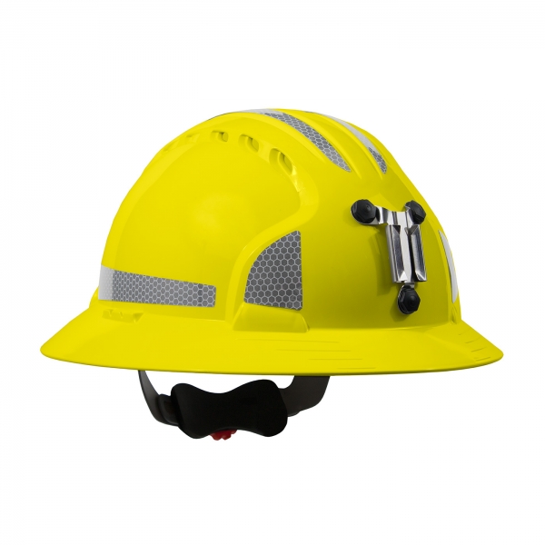 280-EV6161MCR2-20 PIP® JSP® Evolution® Deluxe 6161 Full Brim Mining Hard Hat w/ Optional CR2 Reflective Kit: YELLOW