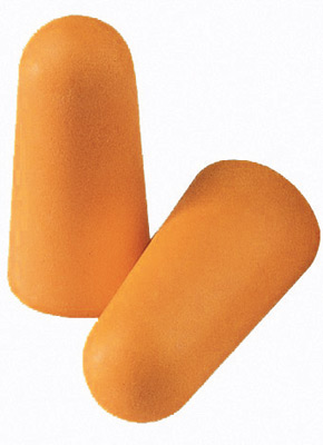 Tapered Orange Polyurethane And Foam Uncorded Earplug, MDS Economy Single-Use Tapered Uncorded Ear Plugs