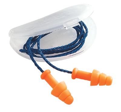 SMF-30 Honeywell Howard Leight® SmartFit® 3-Flange Thermoplastic Elastomer Corded Earplugs