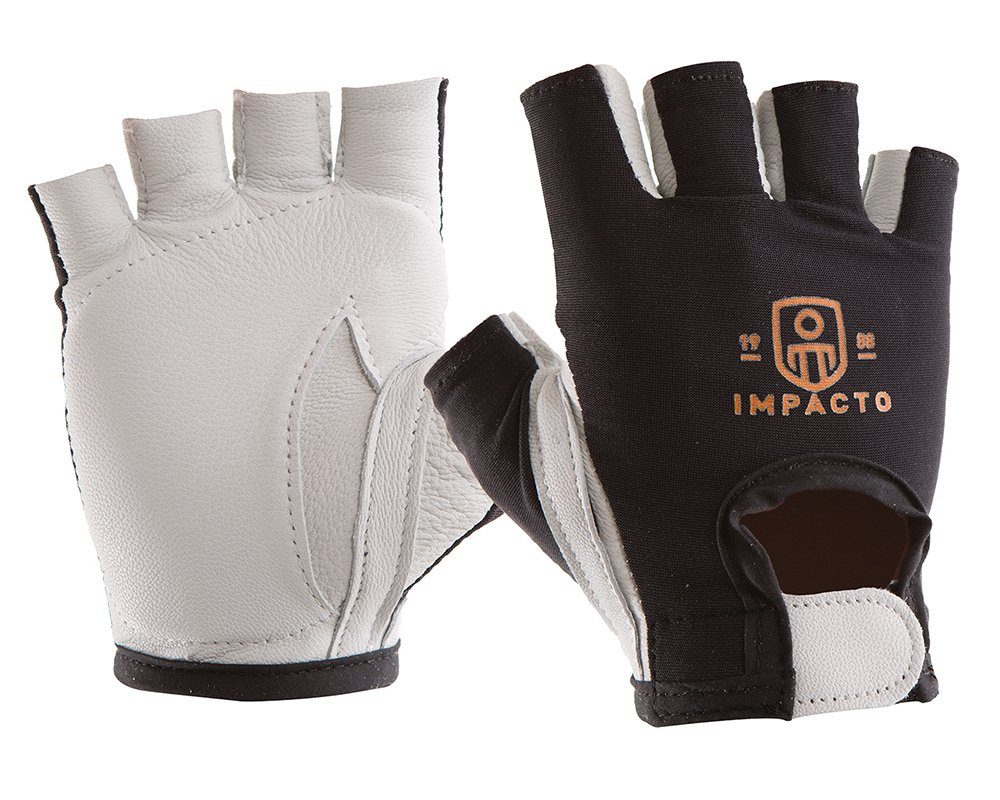#401-30 Impacto® Pearl Leather Series Half Finger Work Gloves 
