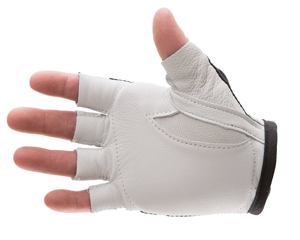 #401-30 Impacto® Pearl Leather Series Half Finger Work Gloves 