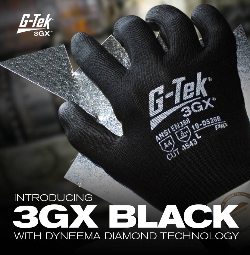 19-D526B G-Tek® 3GX® Black Gloves