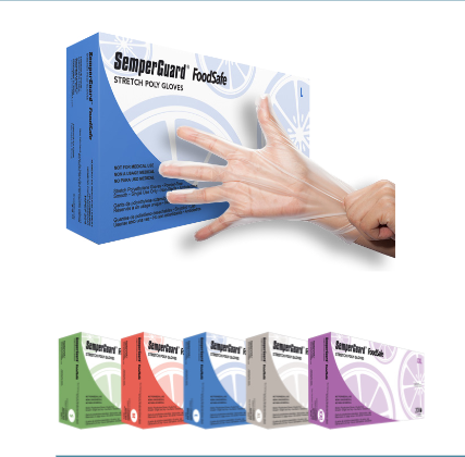 Sempermed® SemperGuard® FoodSafe Stretch Poly Gloves
