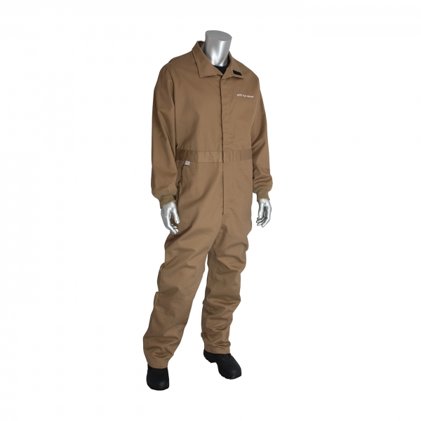 9100-2100D PIP® ARC/FR Dual Certified Coverall w/ Vented Back - 8 Cal/cm2: Tan
