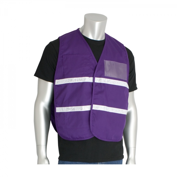 PIP® Non-ANSI Incident Command Vest- Cotton/Polyester Blend: PURPLE