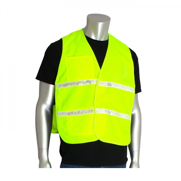 PIP® Non-ANSI Incident Command Vest- Cotton/Polyester Blend: FLUORESCENT YELLOW 