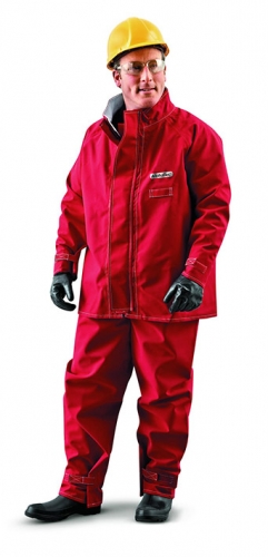 66-660 Ansell® AlphaTec® Red Polyester Chemical Jackets