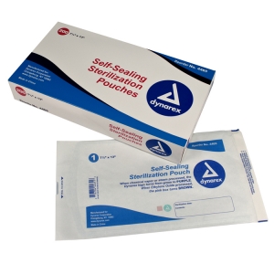 4465 Dynarex® Self-Sealing Sterilization/Autoclave Pouchess - 7-1/2` x 13`