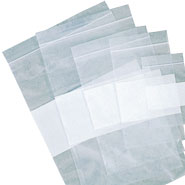 Zip Plastic Bags w/ White Patch