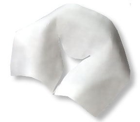 Tidi® Choice™ Disposable Pre-Cut Chiropractic Head Rest Exam Sheets w/out Facial Slit: 12` X 12` 980880, 12` X 24` 980882