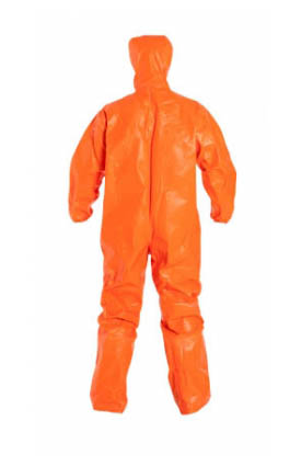 DuPont™ Tychem 6000 FR Coveralls are Certified to NFPA 1992, NFPA 2112, and the Category 2 Requirements of NFPA 70E - Orange