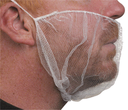  Keystone® Cap Company Disposable Heavy-Weight Nylon Mesh Beard Net Covers w/ 1/16` Honeycomb Opening
