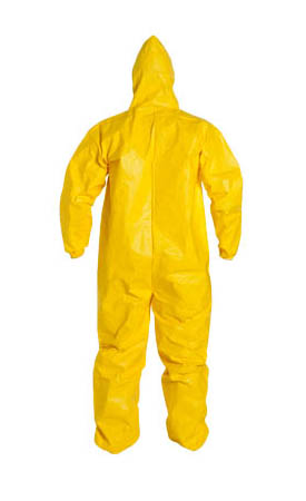 QC127SYL DuPont™ Tychem® 2000 Limited-Use Chemical-Resistant Protective Coveralls w/ Hood/Elastic, high vis yellow color