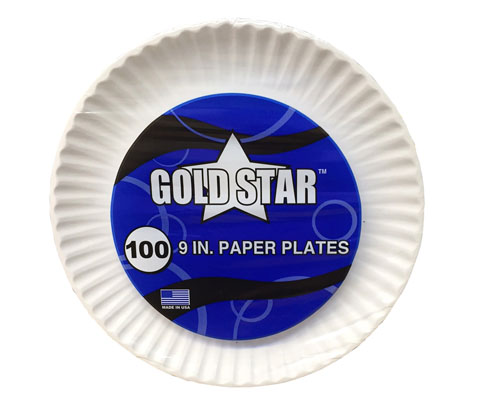 MDS Economy Gold Star 9` Paper Plates