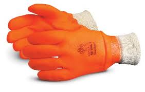 Superior® North Sea™ Insulated Water-Proof Orange PVC Winter Gloves