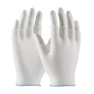 #40-732 PIP® CleanTeam®  Medium Weight Seamless Knit Nylon Fingerless Cleanroom Gloves 
