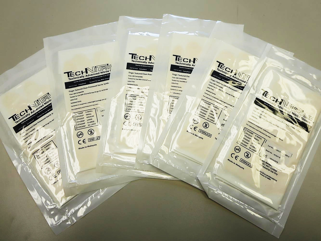 #STN200P TechniGlove TechNitrile® Single-Use Powder-Free Sterile Cleanroom Nitrile Paired Packed Gloves