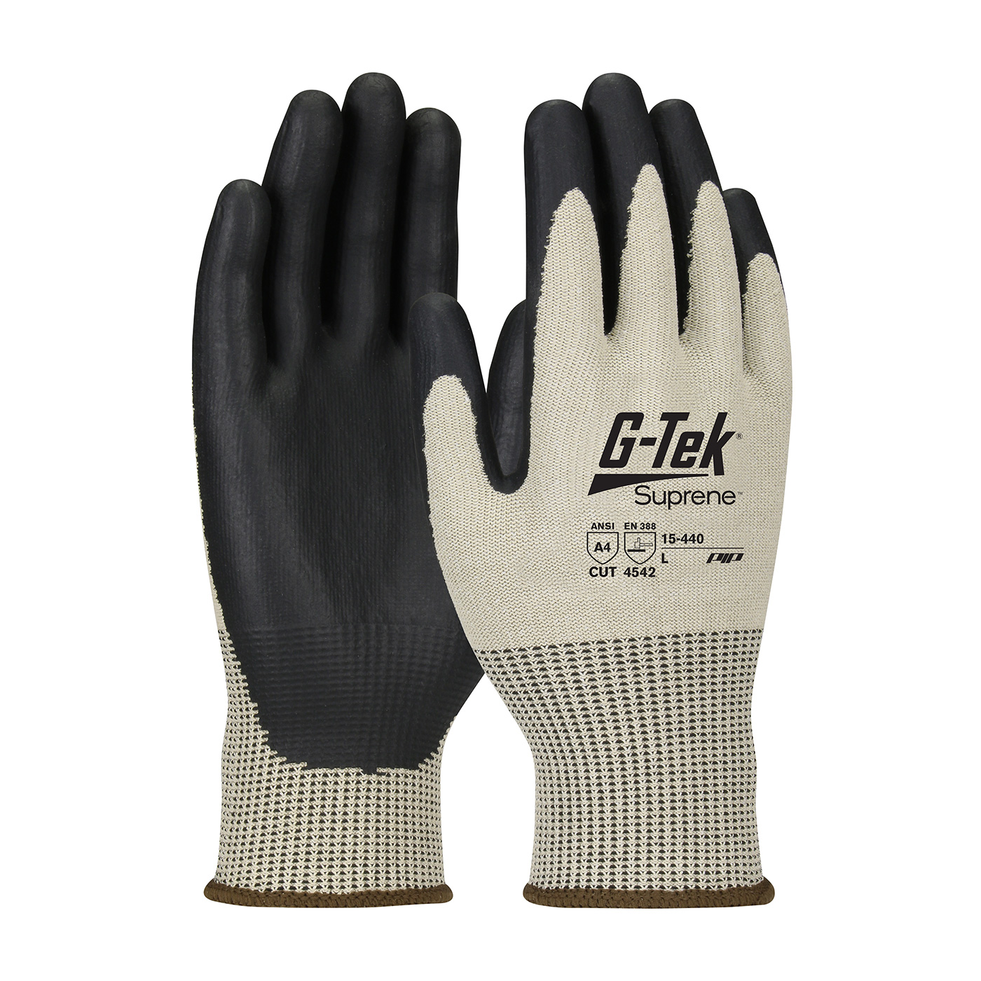 15-440  PIP® G-Tek® Suprene™ palm and finger NeoFoam coated grip gloves