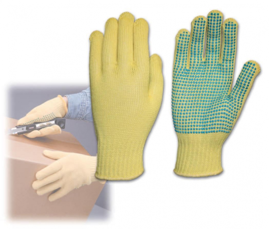 PIP® Kut-Gard® Kevlar® Cut-Resistant Work Gloves w/ PVC Dots. Cut level 2