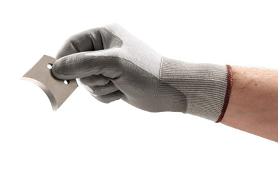 11644] Ansell® HyFlex® #11-644  Coated Cut-Resistant Protective Work Gloves. Cut level 2.