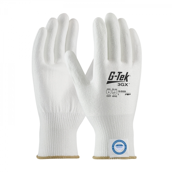 19-D325 PIP® G-Tek® 3GX™ Seamless Knit Dyneema® Diamond Cut Resistant Lycra Glove w/ Smooth Polyurethane Coating Grip