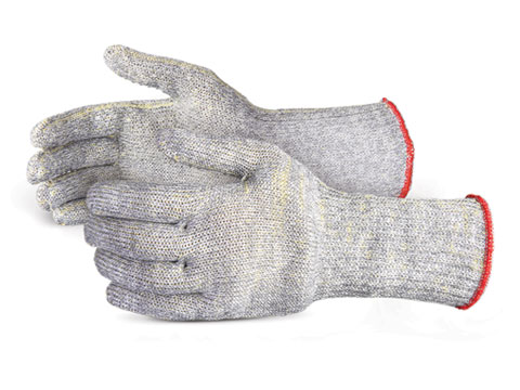 #SCX4D6C Superior Glove® Emerald CX® 7-Gauge Cut Resistant Slabber Work Gloves with PVC Dots and 6-inch knit wrist cuffs