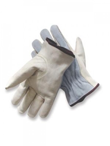  MDS Economy Split Cowhide Leather Driver's Gloves w/ Kevlar Stitching