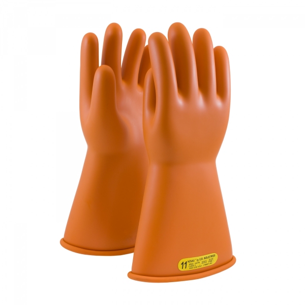#147-2-14 PIP® NOVAX® Class 2 Orange Rubber Insulating 14` Glove w/ Straight Cuff
