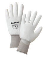 Economy Polyurethane Palm Coated White Nylon Gloves