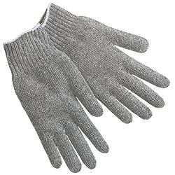 Medium Weight Polyester/Cotton Ambidextrous String Gloves With Knit Wrist