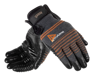 97-009 Ansell® ActivArmr® Multi-Purpose Heavy-Duty Coated Cut-Resistant Protective Work Gloves, cut level 4